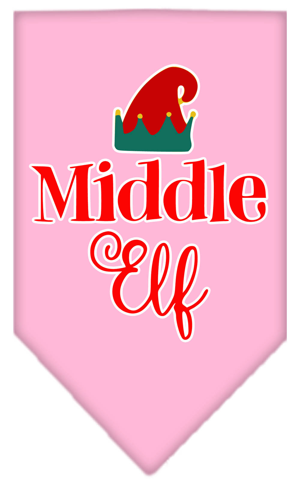Middle Elf Screen Print Bandana Light Pink Small
